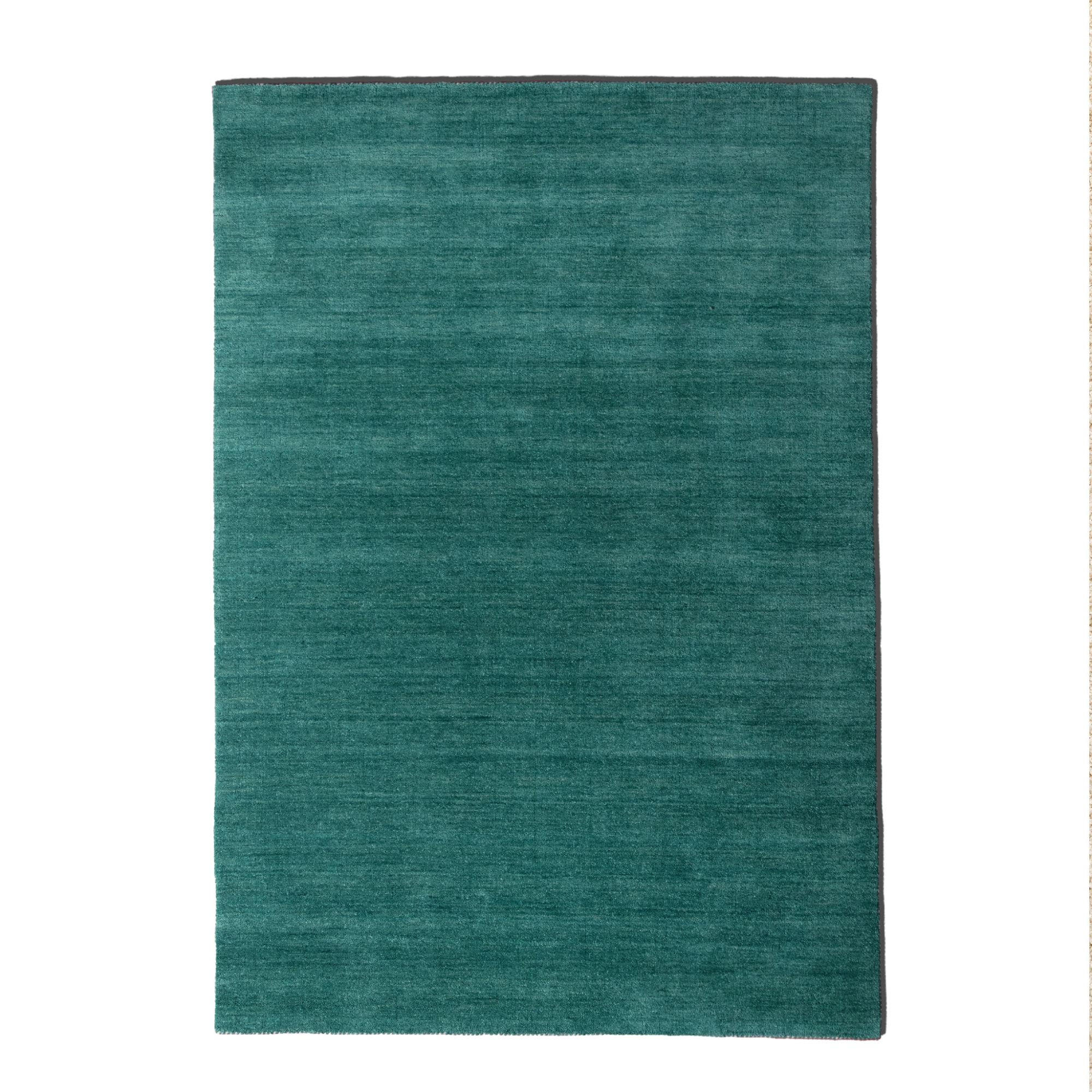 Steffensmeier Wollteppich Türkis 200x200 cm