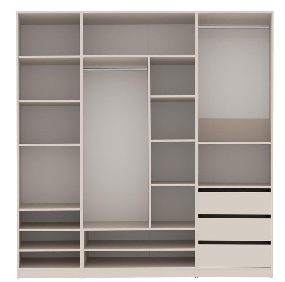 KLEIDERSCHRANK OFFEN TRES SET E/C CASHMERE 200/206/51 cm - Kaschmir, Holzwerkstoff (200/206/51cm) - Marmex Möbel