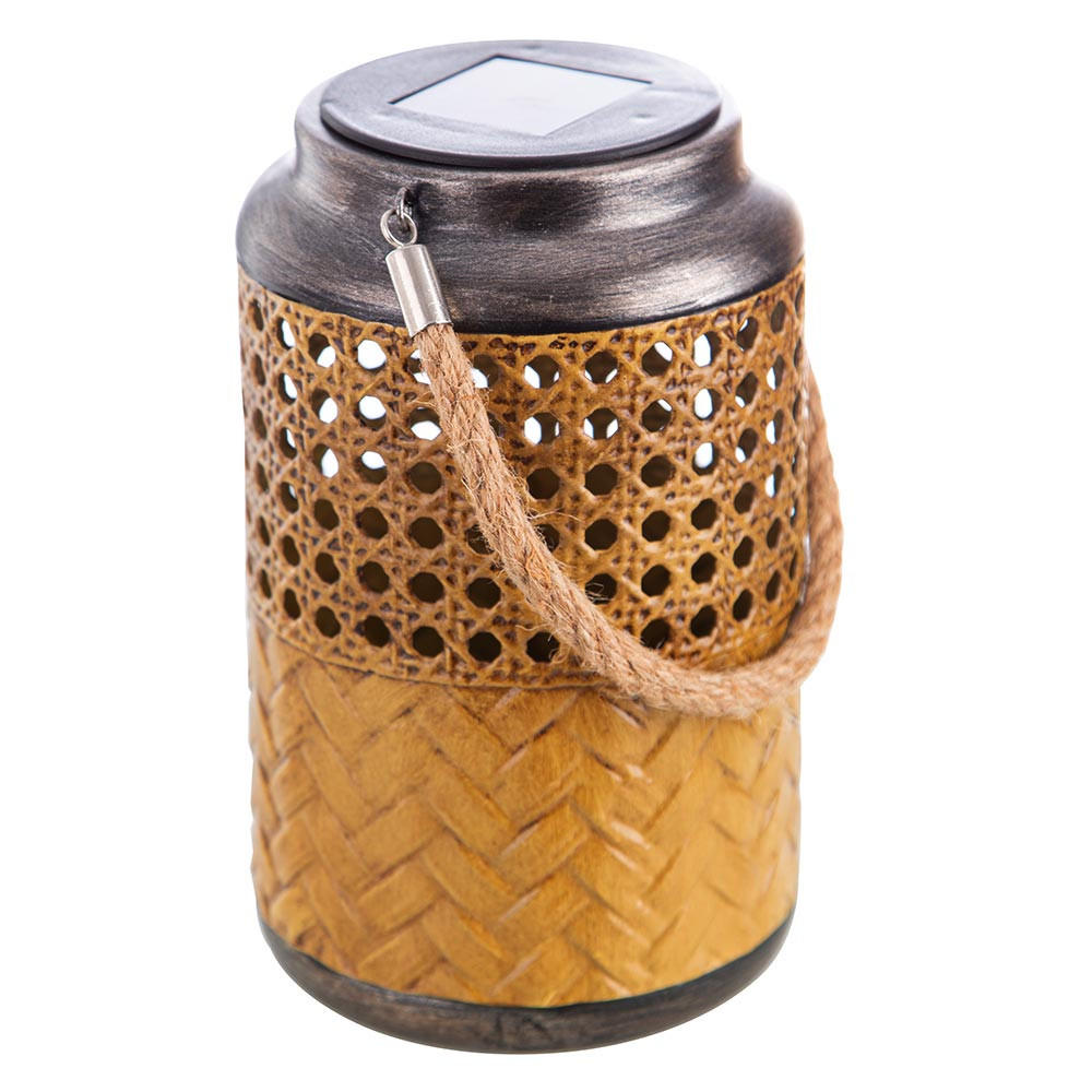 LED AUSSENLEUCHTE Gitteroptik Braun - Braun, Holz (12/12/16cm)