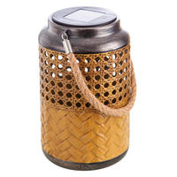 LED AUSSENLEUCHTE Gitteroptik Braun - Braun, Holz (12/12/16cm)