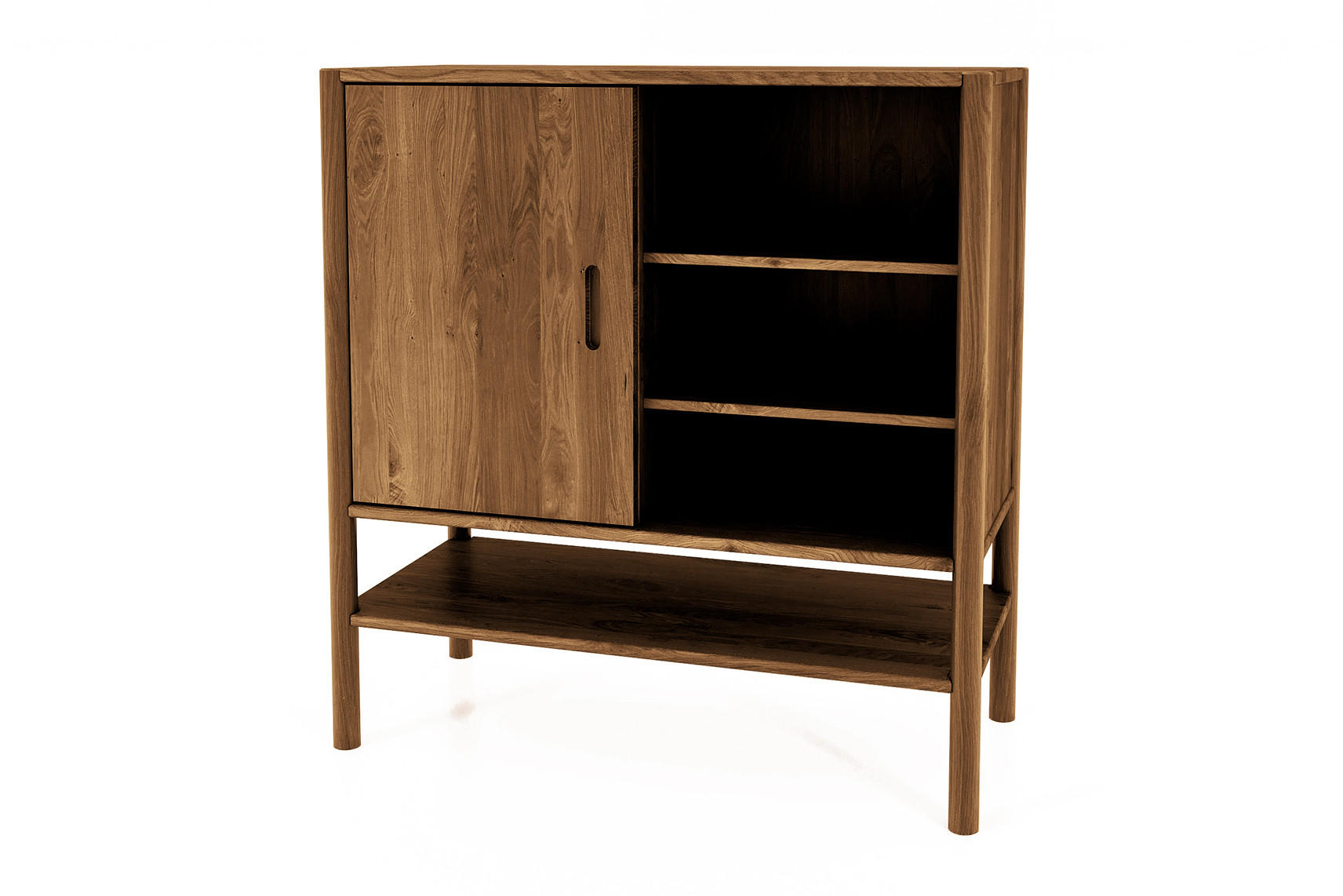 KOMMODE INA Wildeiche - Alteiche, Holz (97/101/46cm) - byoak