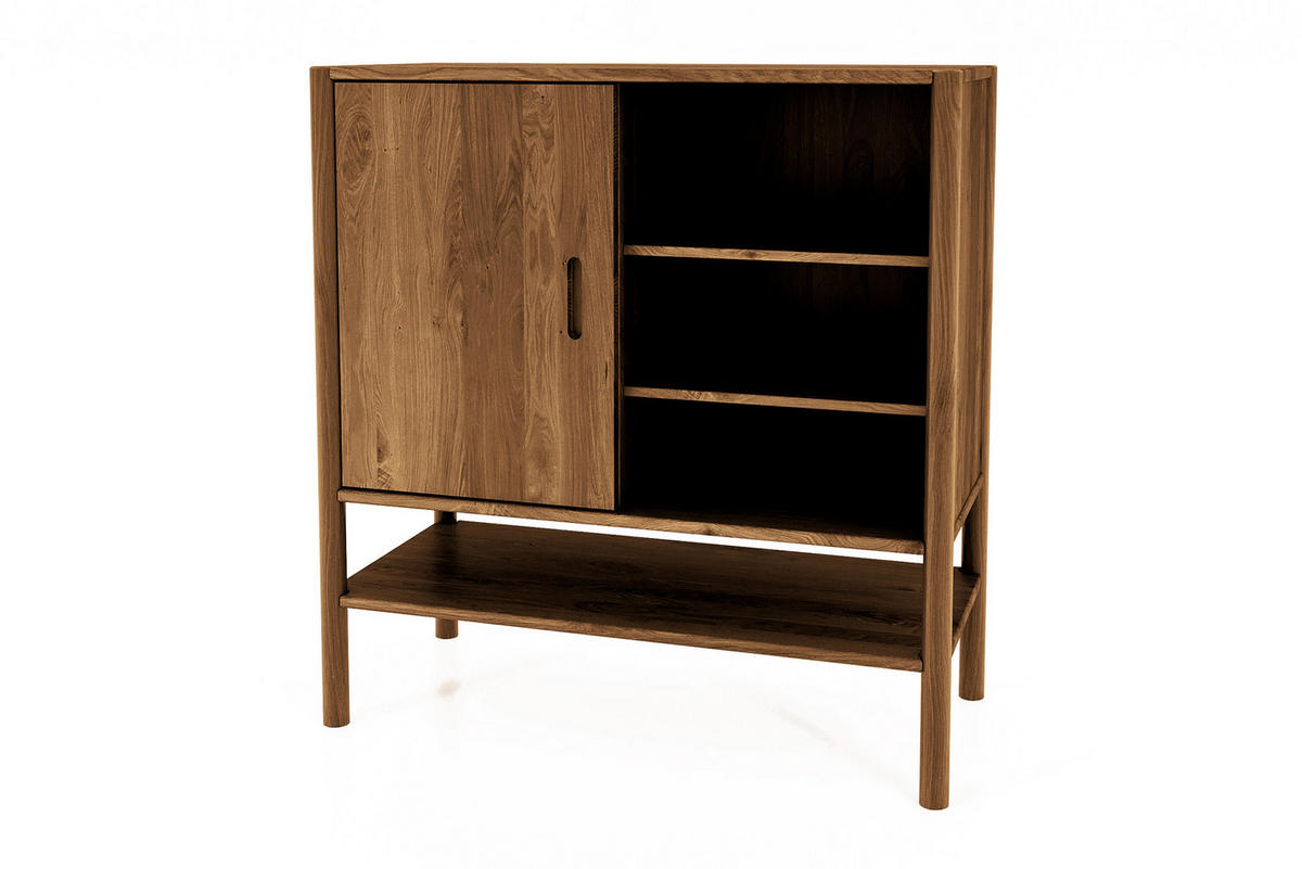 KOMMODE INA Wildeiche - Alteiche, Holz (97/101/46cm) - byoak