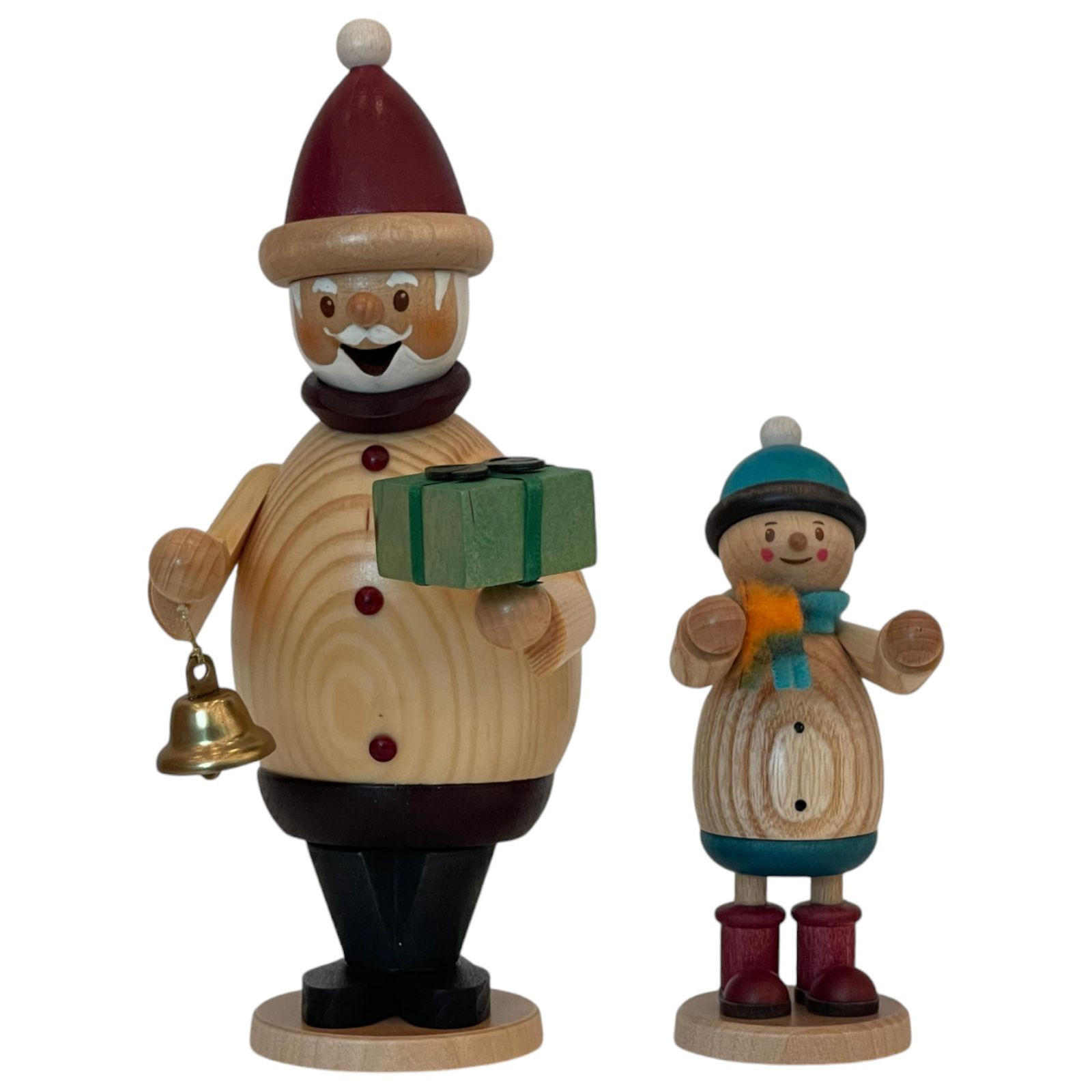 RAUCHMANN Max als Weihnachtsmann mit Mäxchen 16 cm - Multicolor, Holz (10/16/10cm)