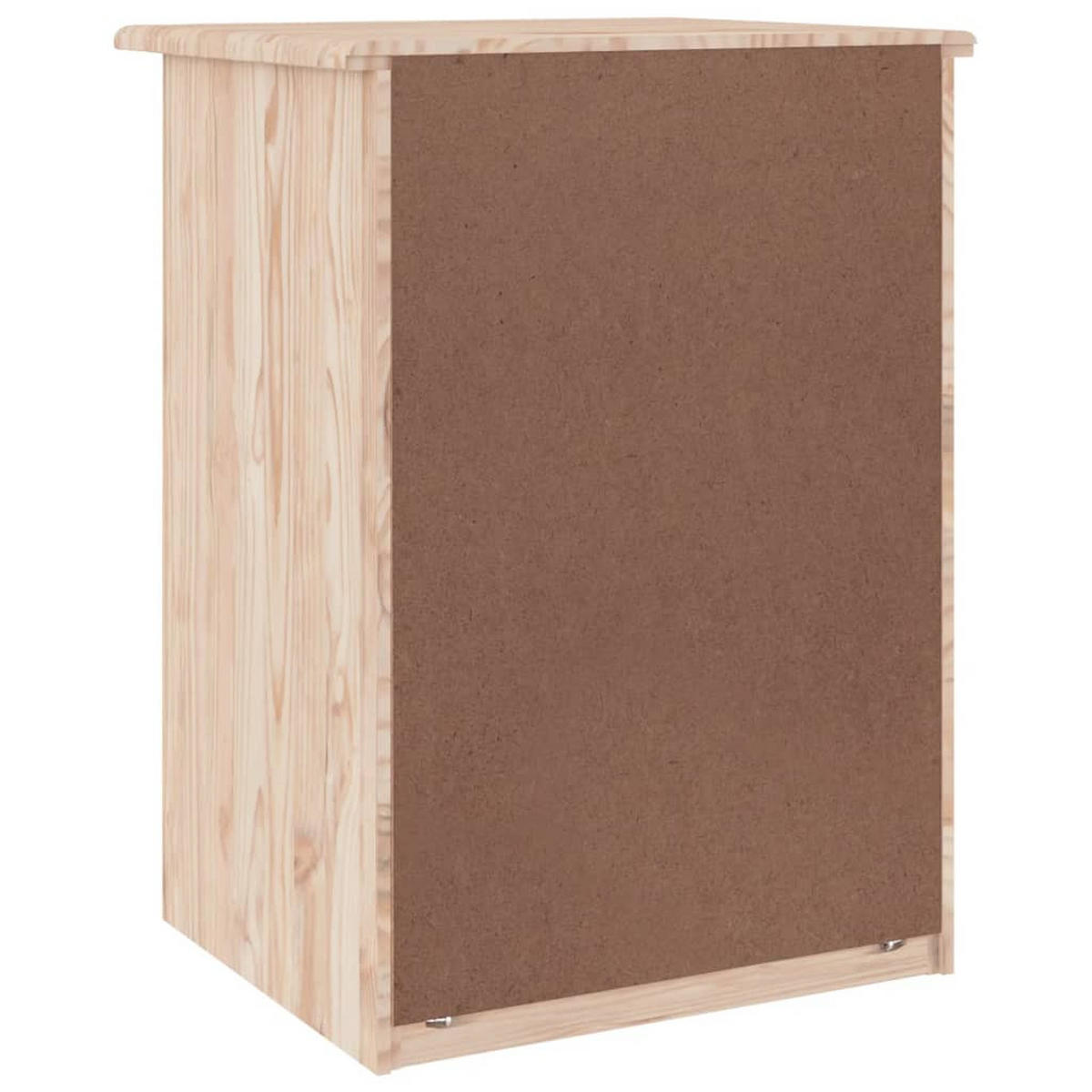 NACHTTISCH Natur 41/35/55,5 Cm Massivholz Kiefer - Braun, Holz (35/55.5/41cm) - vidaXL