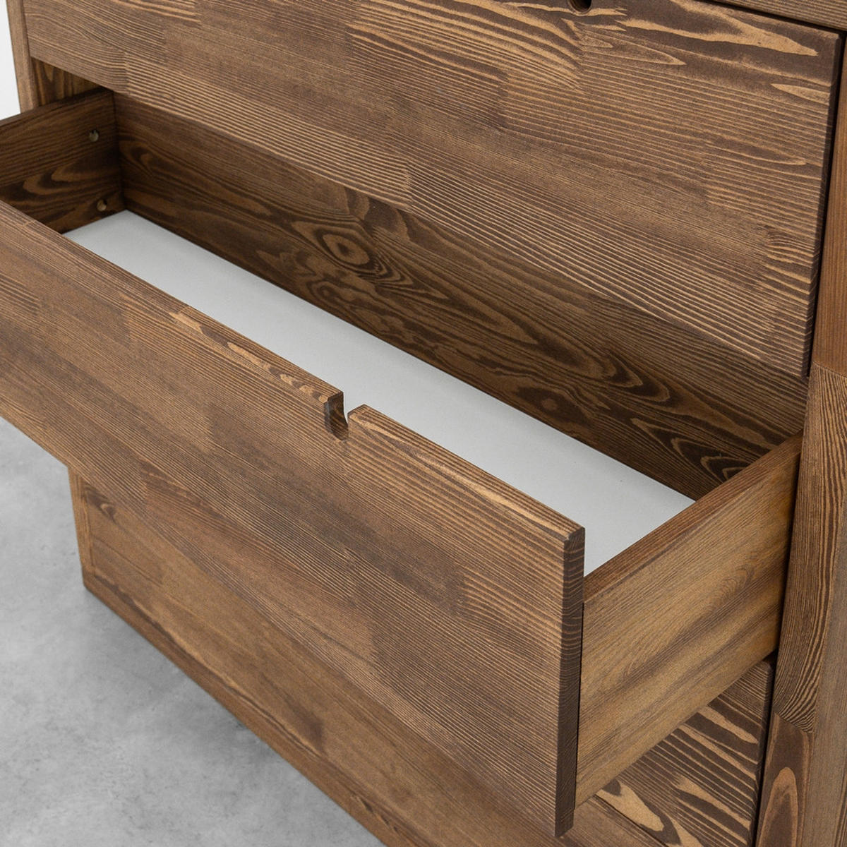 KOMMODE aus Massivholz MARIKA 4 - Dunkelbraun, Holz (112/40/112cm) - Seart
