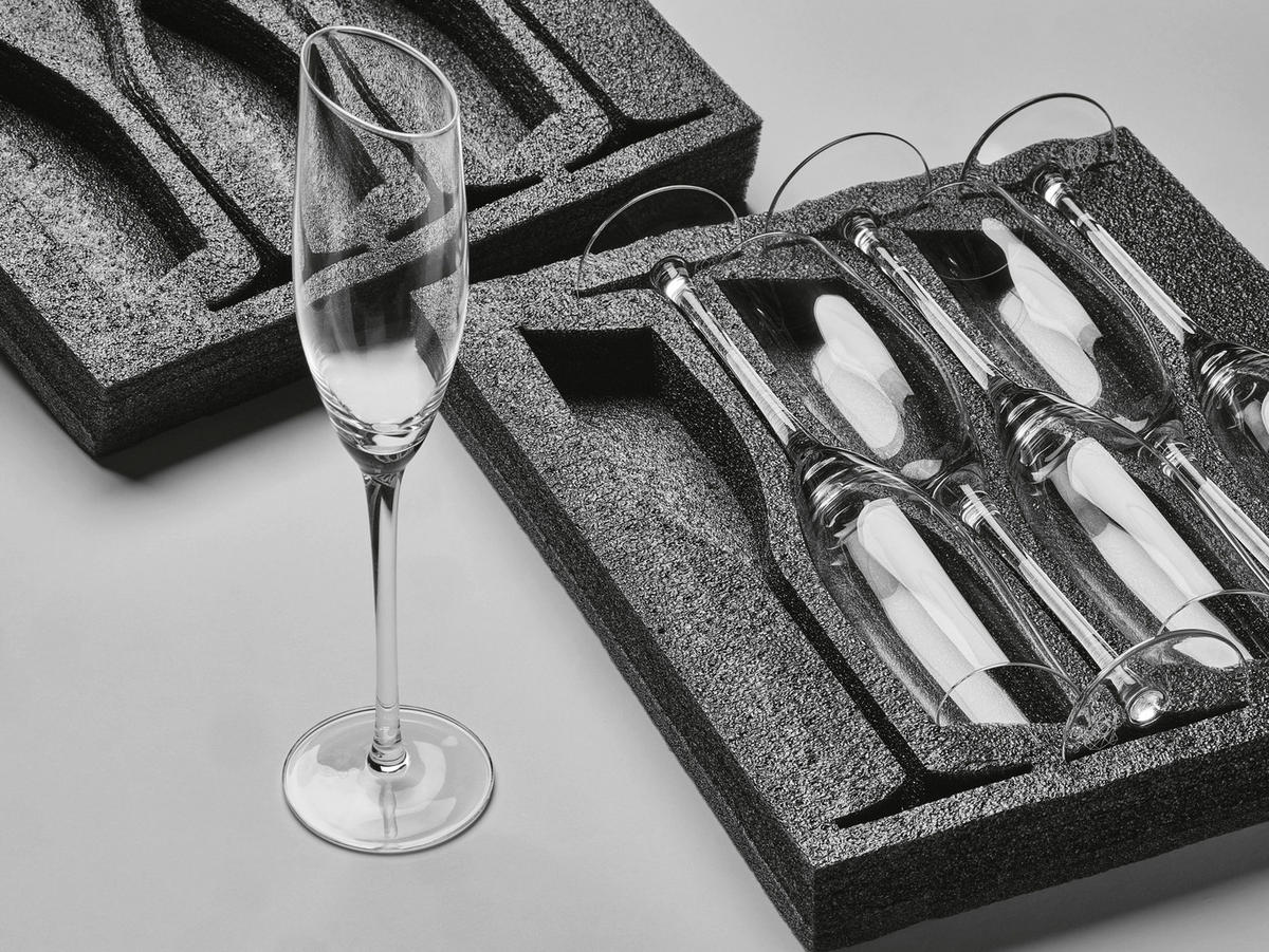 CHAMPAGNERFLÖTE Sväva 185ml - 6er-Set - Transparent - Transparent, Glas (0.19L) - Björn