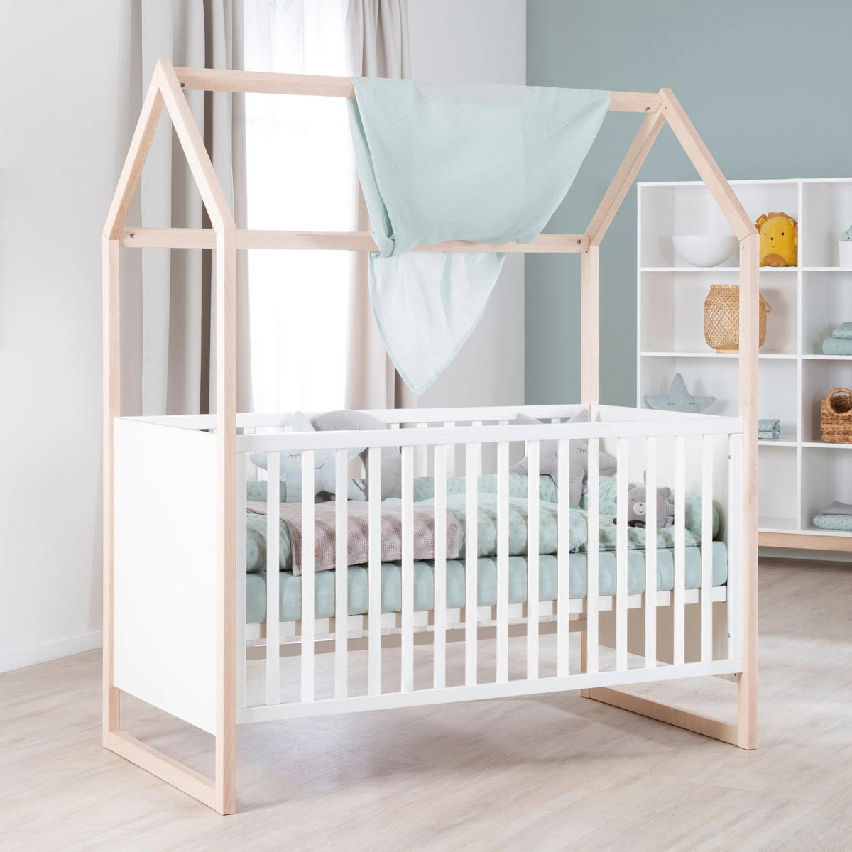 HÁZIKÓÁGY Noah 70 x 140 cm - tölgyfa/fehér, faalapú anyag/fa (70/140cm) - Roba