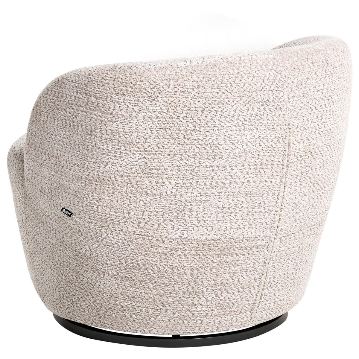 DREHSESSEL Chenillegewebe Beige Kuolpa - Beige, Textil (67/69/75cm) - Beliani