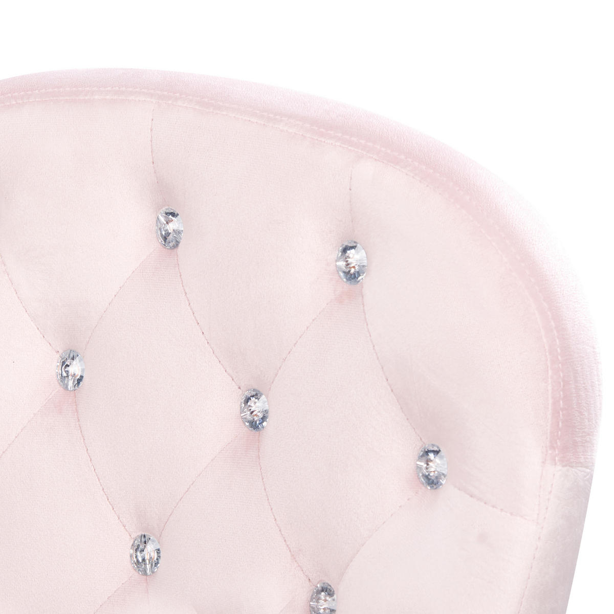 BÜROSTUHL Samtstoff Rosa Princess - Pink, Textil/Metall (60/98/60cm) - Beliani