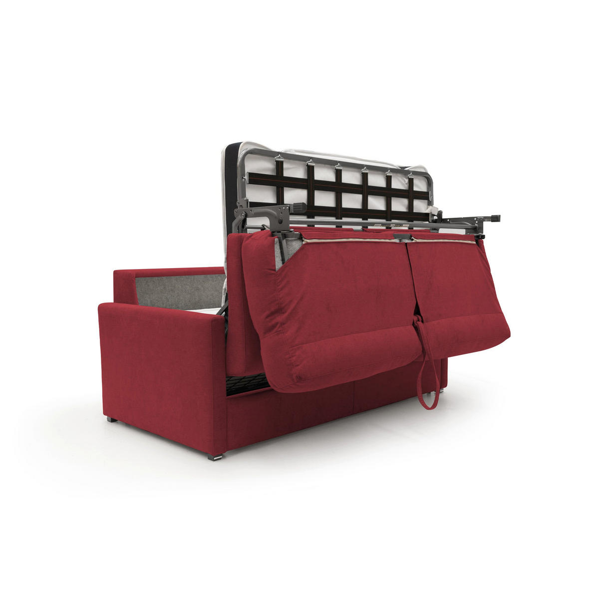 SCHLAFSOFA Margot - Rot, Textil (196/102/97cm) - Divani.store