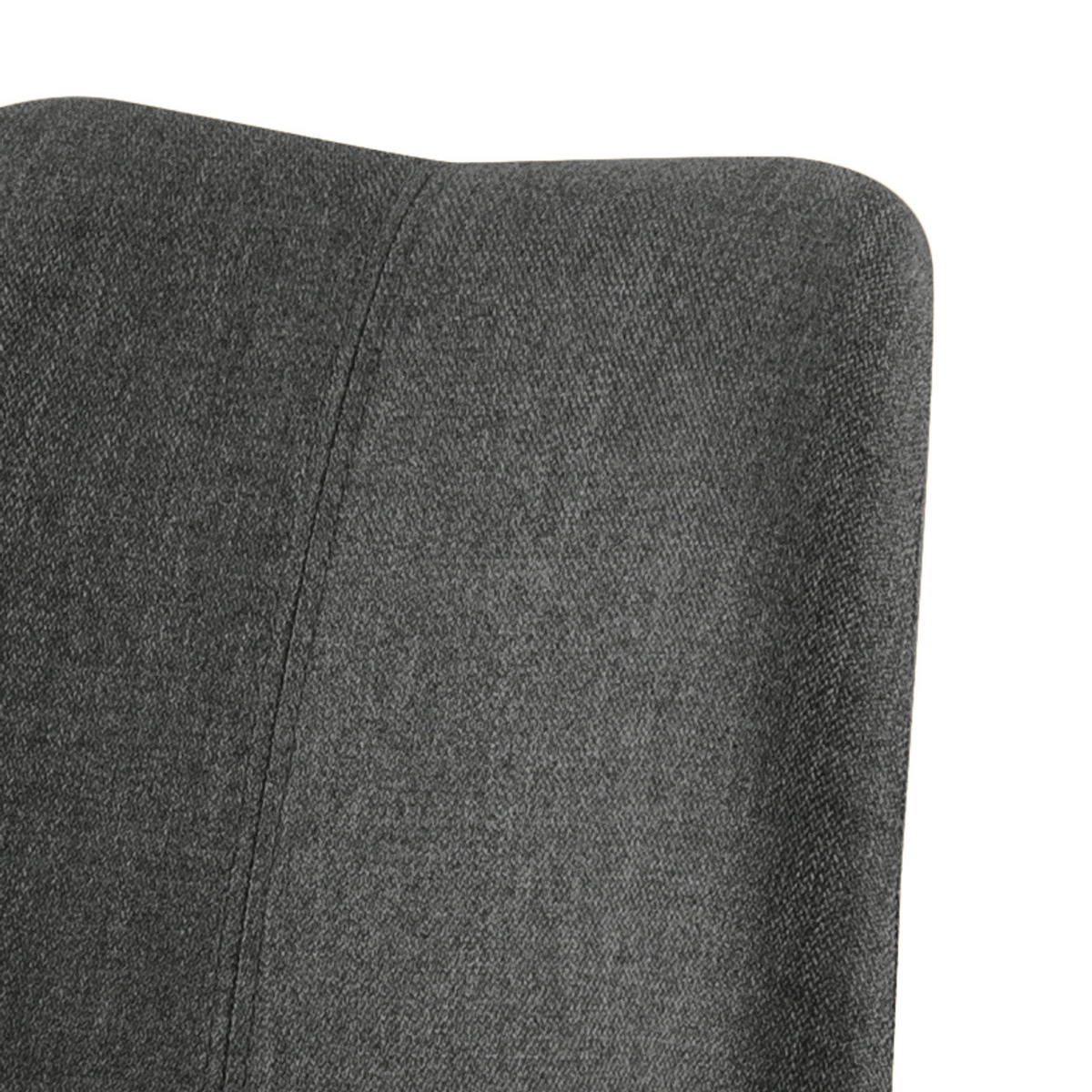 POLSTERSTUHL - Massivholz Gummibaum / Textil - Dunkelgrau/Braun, Holz/Textil (49/85/55cm) - home24