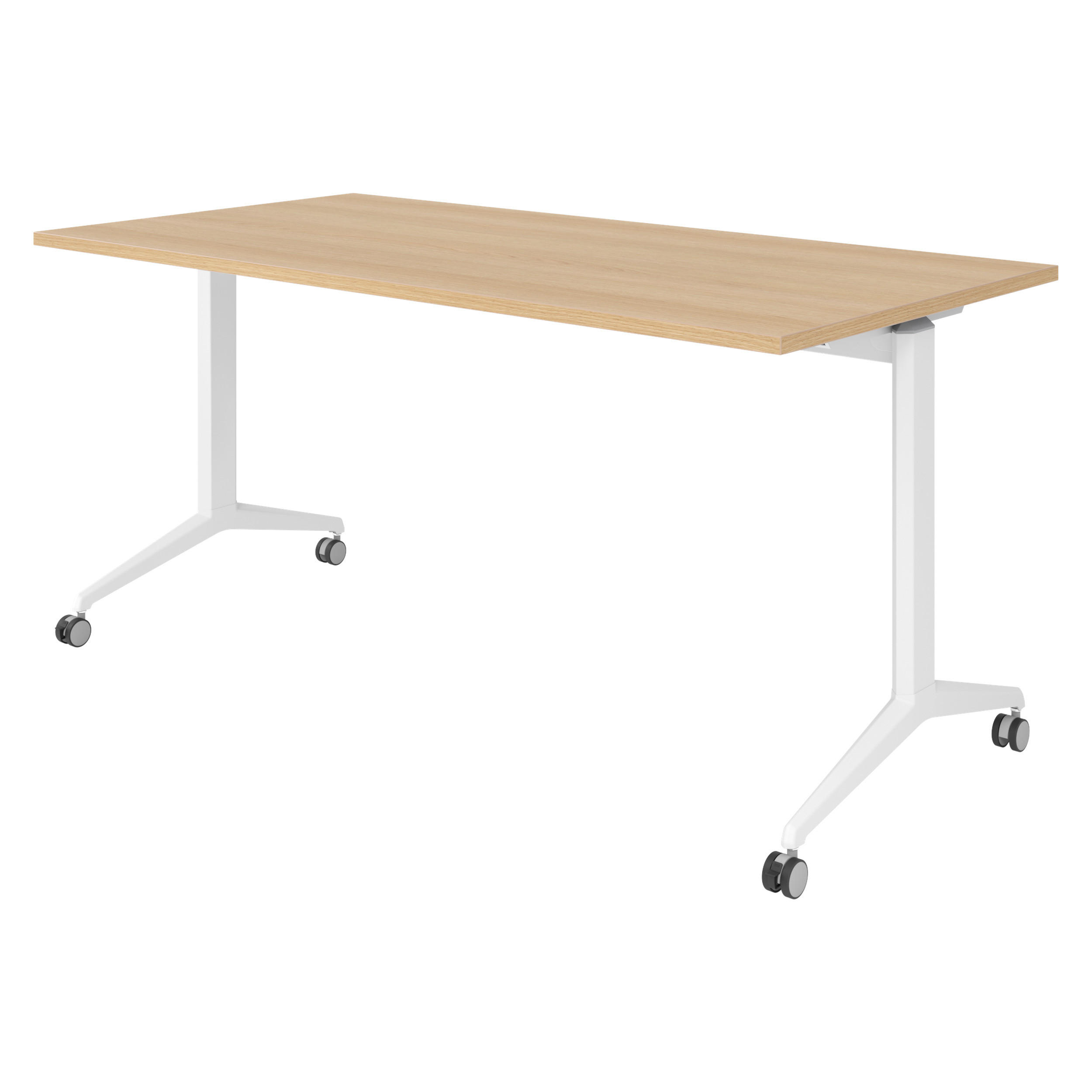 bümö Seminartisch Eiche, Weiß 160x75x80 cm