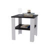 COUCHTISCH Lara53 53/47/53 - Schwarz/Weiß, Holzwerkstoff (53/53/47cm) - RAUMHIRSCH FURNITURE