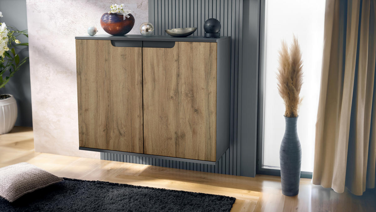 KOMMODE Sylt Eiche Wotan - Eiche Wotan, Holzwerkstoff (92.5/73.5/35cm) - Vladon