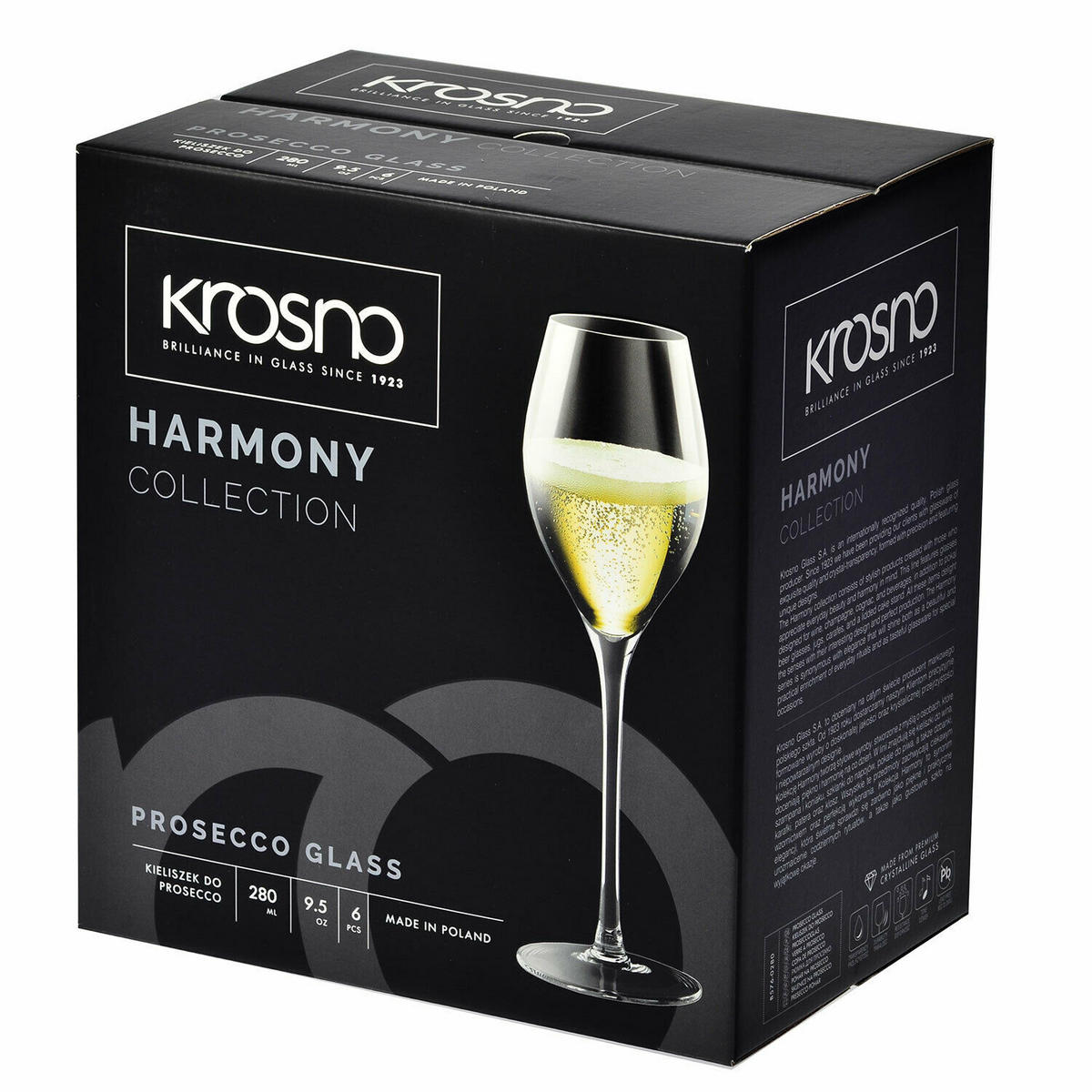 PROSECCO-GLÄSER, 6er-Set, 280 ml - Transparent, Glas (0.28L) - Krosno Glass