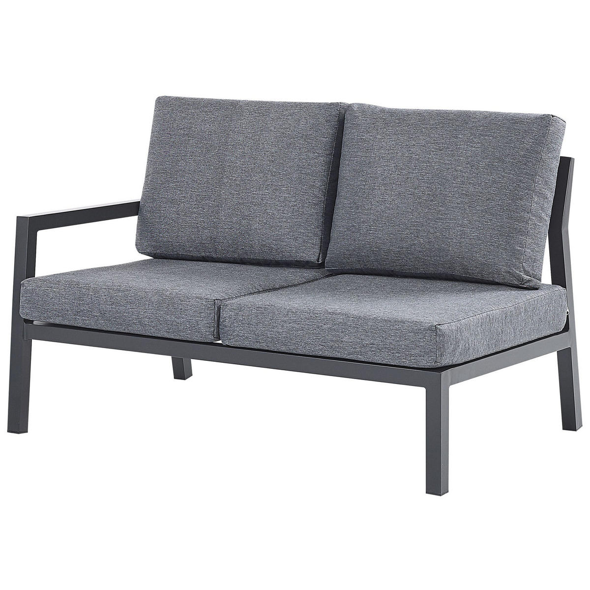 LOUNGE-SET schwarz Vizzini - Schwarz, Metall - Beliani