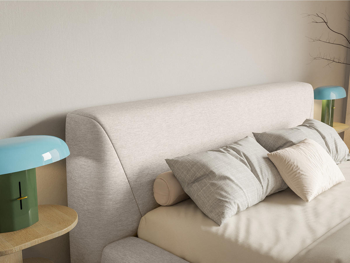 POLSTERBETT Vemmo 160x200 cm, Beige - Beige, Textil (160/200cm) - Fedve