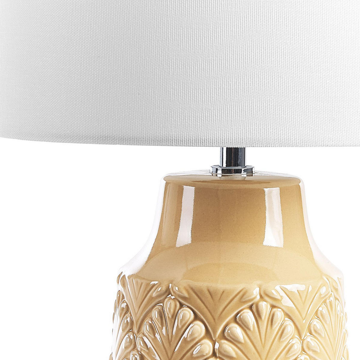 TISCHLAMPE Balao 28/28/43 cm - Orange, Keramik (28/28/43cm) - Beliani
