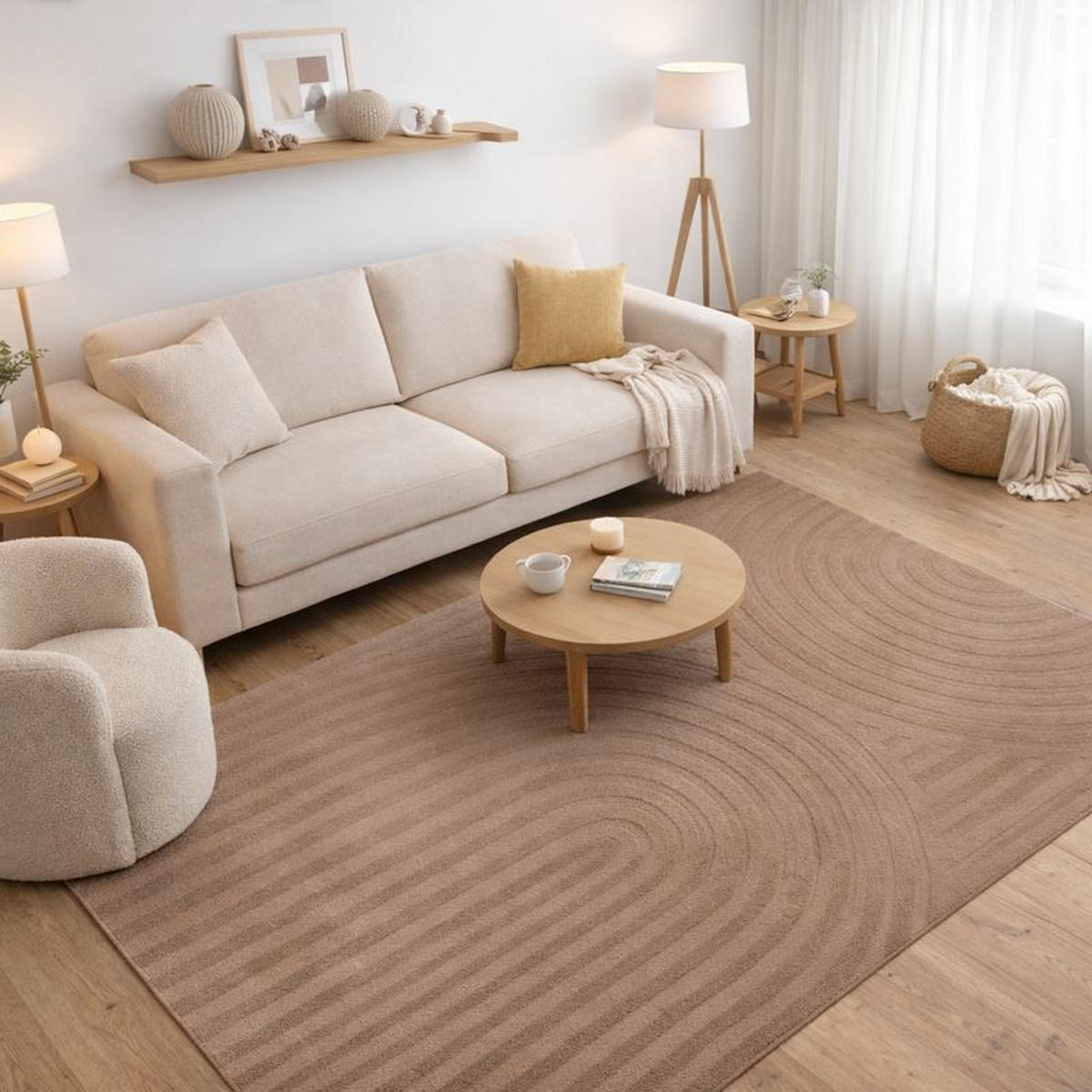 HOCHFLORTEPPICHE Waschbarer ULTRASOFT Braun 140 x 200 cm - Braun, Textil (140/200cm) - STORESDECO