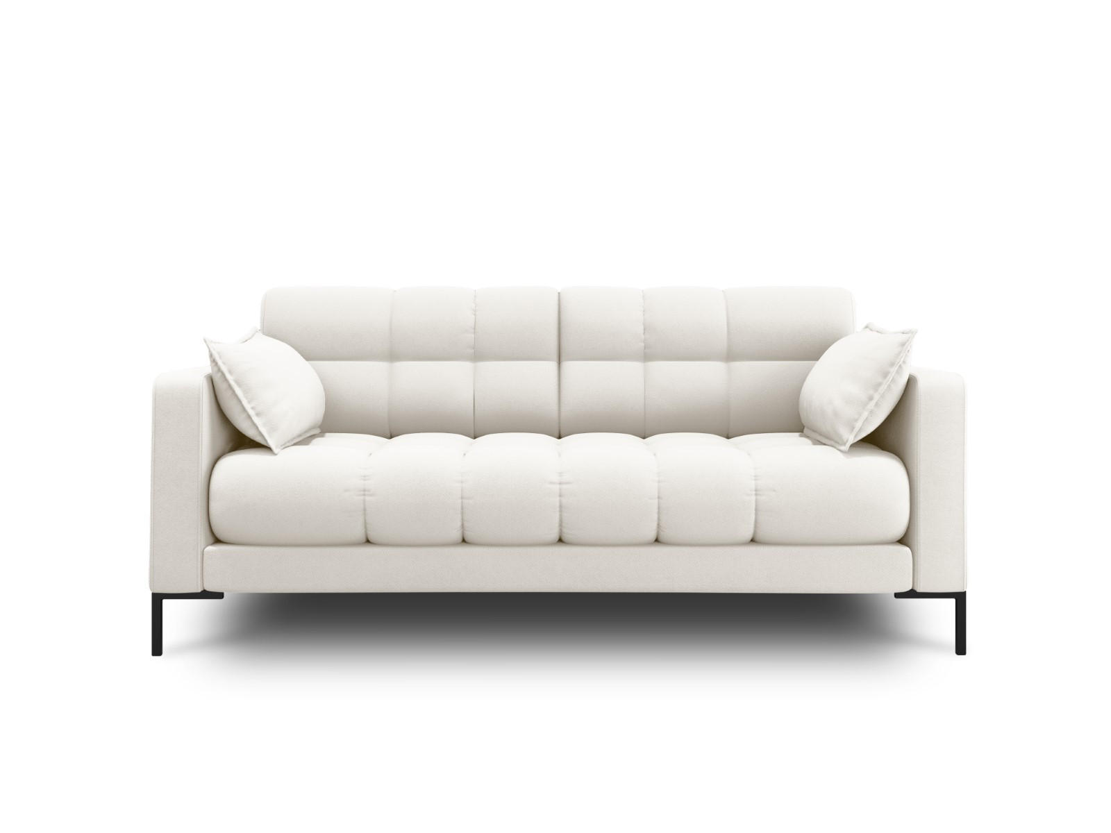 SOFA Mamaia aus strukturiertem Stoff leichtes beige 2 Sitzplätze - Creme, Textil (92/75/152cm) - Micadoni