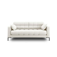 SOFA Mamaia aus strukturiertem Stoff leichtes beige 2 Sitzplätze - Creme, Textil (92/75/152cm) - Micadoni