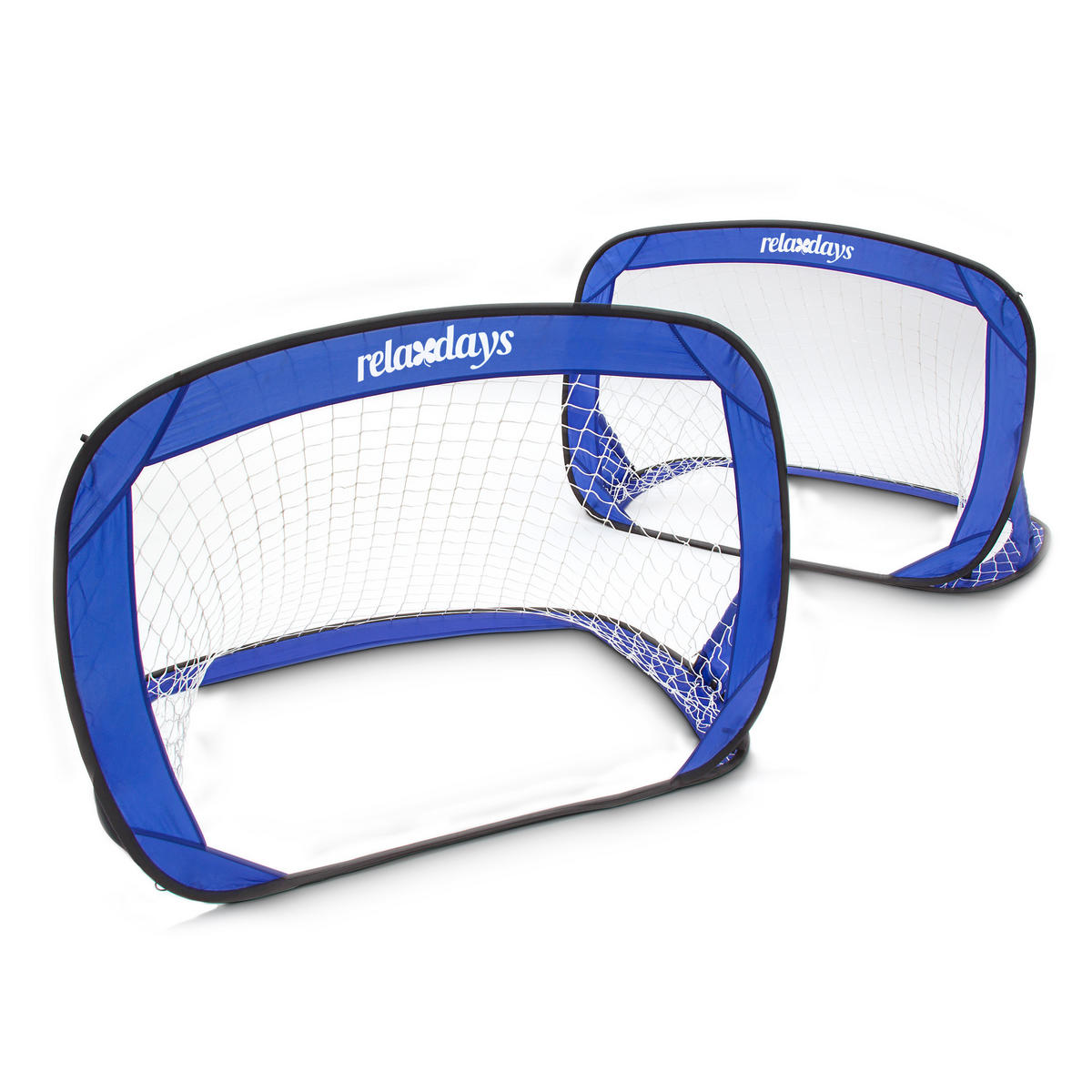 2xFUßBALLTOR - Blau, Textil (120/80cm) - Relaxdays