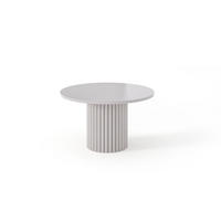 KAFFEETISCH Sabina 67 x 42 cm, runder, mit geriffeltem Standfuß, kaschmir - Kaschmir, Metall (30/67/42cm) - Margaret Hadas24