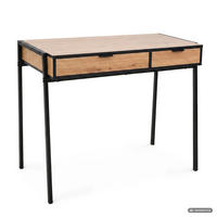 SCHREIBTISCH ZENTIA 100 cm Craft Eiche - Eichefarben/Schwarz, Holzwerkstoff (100/45/80.5cm) - Akord