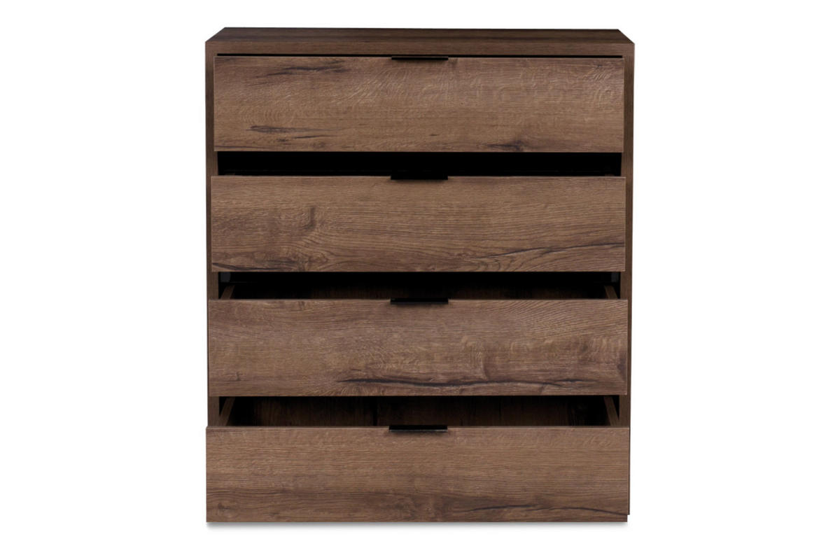 KOMMODE MERO mit Schubladen, Dunkelbraun - Dunkelbraun, Holzwerkstoff (81/90/40cm) - KONSIMO®