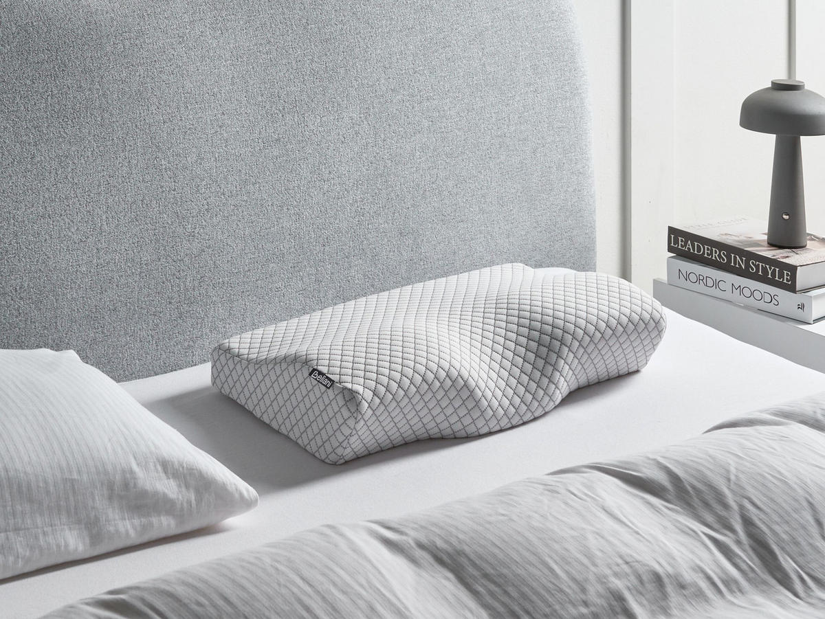 KOPFKISSEN Weiß 30/50 cm Elgon - Weiß, Textil (50/30cm) - Beliani