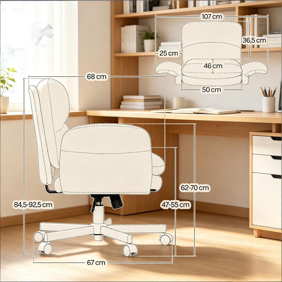 POLSTERSTUHL Beige Drehbar - Beige, Metall (68/92.5/71cm) - PANGIVO