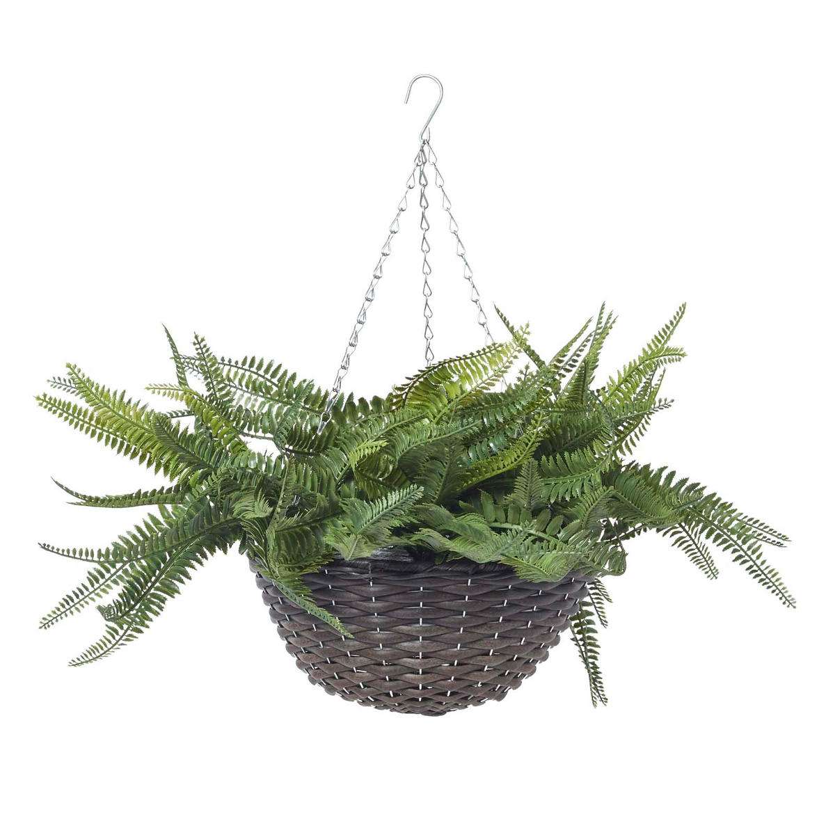 KUNSTPFLANZE Boston Farn in Hängeampel, 65 cm - Grün, Kunststoff (65cm) - Homescapes