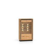 VITRINE URSO Beige 92x40x141 cm - Beige, Holzwerkstoff (92/141/40cm) - FURNLUX