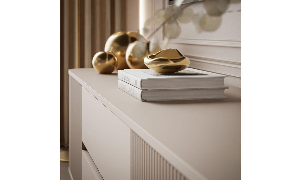 TV-SCHRANK MIRAGE GOLD 180/40/52 cm Sandbeige - Sandfarben/Goldfarben, Holzwerkstoff (180/52/40cm) - Lookway