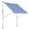 MARKISE Faltarm Gelenkarmmarkise Sonnenschutz Handkurbel Balkon Alu 2x1,5m Blau - Blau, Metall (150/280/200cm) - Outsunny