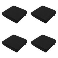 SITZKISSEN Canvas 40/40 cm 4er-Set - Schwarz, Textil (40/7/40cm) - Madison