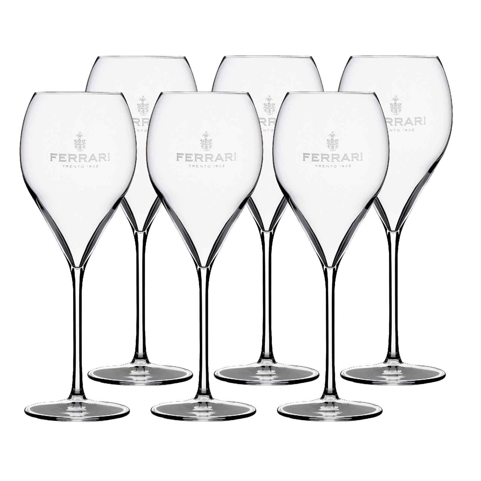 SCHAUMWEINGLÄSER Ferrari transparent 330 ml 6er Set - Transparent, Glas (0.33L) - Ferrari Trento