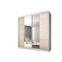 SCHIEBETÜRENSCHRANK - BEN 36 233 CM (Weiß) - Weiß, Holzwerkstoff (233/218/61cm) - Möblo