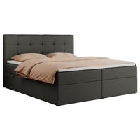 BOXBETT CENTO 160/200 Dunkelgrau Kunstleder - H4 - Dunkelgrau, Holz/Textil (160/200cm) - MKS