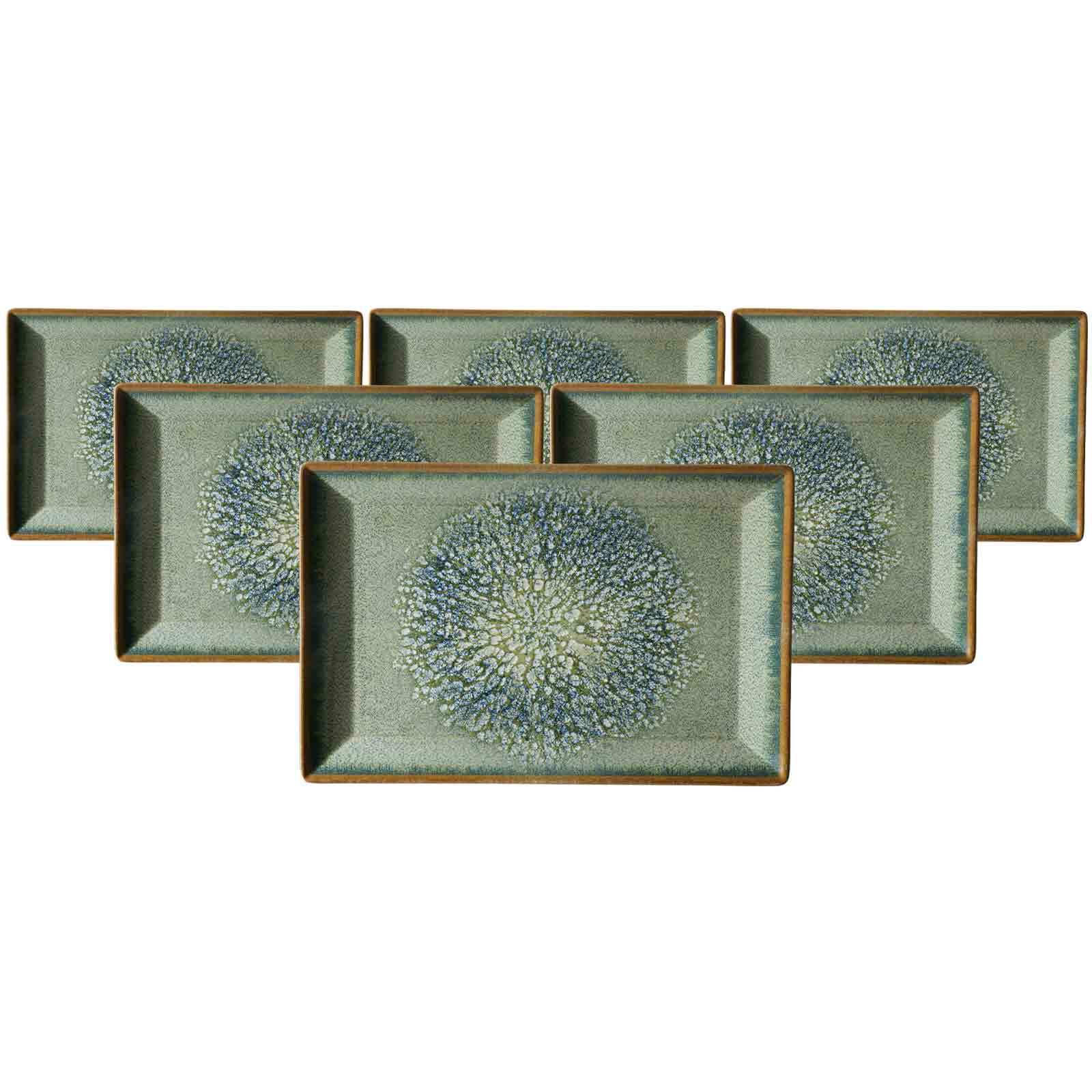 SERVIERPLATTEN Verde grün 34 x 23 cm 6er Set - Grün, Keramik (23/2.5/34cm) - Ritzenhoff Breker