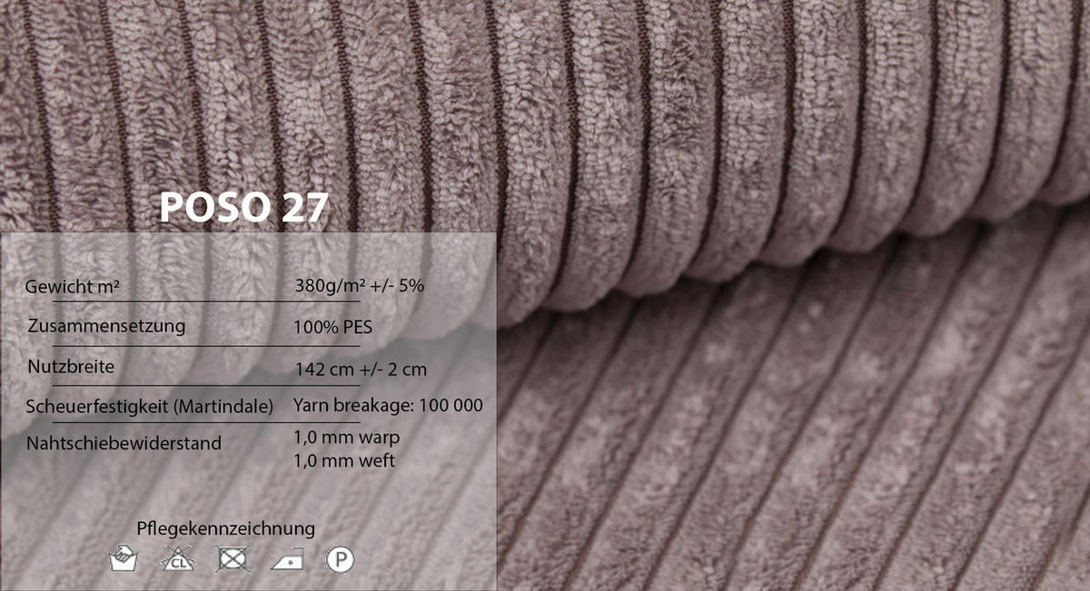 SCHLAFSOFA mit Bettkasten und Cordstoff MONA Rosa - Rosa, Holzwerkstoff (255/85/105cm) - Compleo24