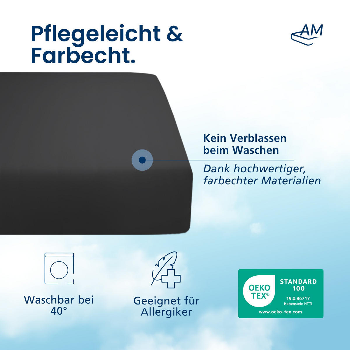 SPANNBETTLAKEN 70/200/25 cm Dunkelgrau - Dunkelgrau, Textil (70/200cm) - AM Qualitätsmatratzen