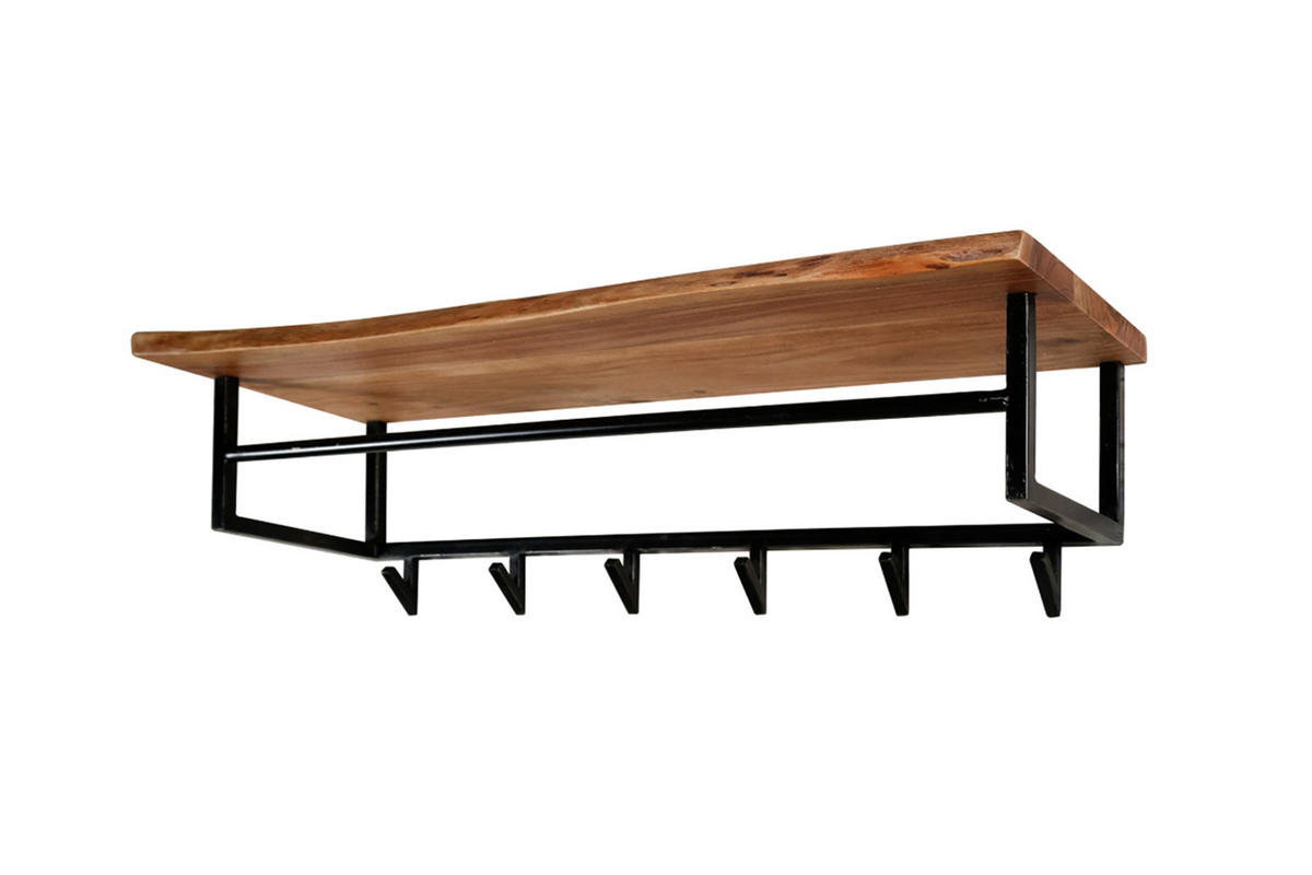 GARDEROBE NEREA Schwarz Akazie - Schwarz, Metall (100/27/33cm) - KAWOLA