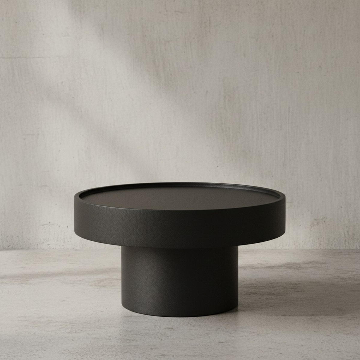COUCHTISCH Schwarz Metall, Pilz-Design, Maße 60x60x36 cm - Schwarz, Metall (60/60/36cm) - KADIMA DESIGN