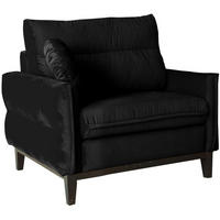 RELAXSESSEL Belweder Velours schwarz - Wengefarben/Schwarz, Holz/Textil (94/95/94cm) - Beautysofa