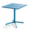 GARTENTISCH , klappbar, Pazifikblau - Dunkelblau, Metall (70/70/72cm) - Oviala