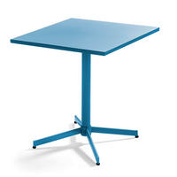 GARTENTISCH , klappbar, Pazifikblau - Dunkelblau, Metall (70/70/72cm) - Oviala