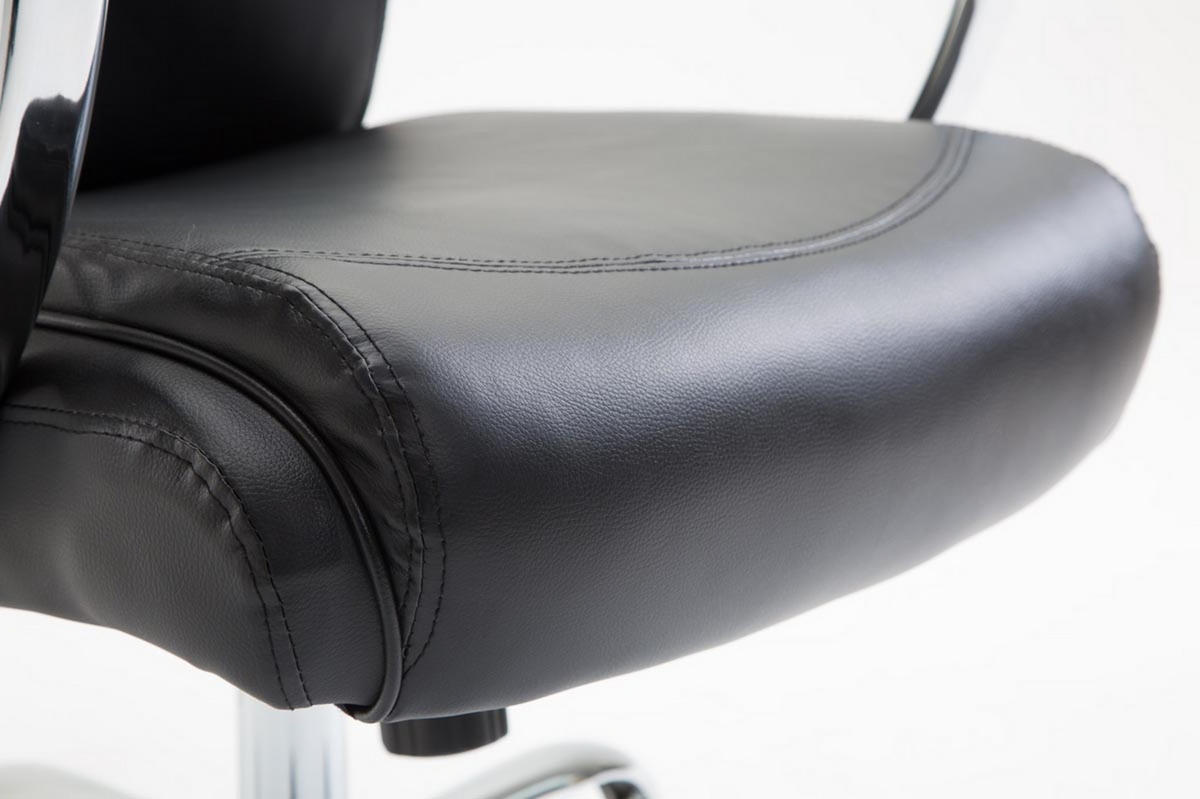 BÜROSTUHL Volute, Kunstleder Schwarz - Schwarz, Textil/Metall (65/125/73cm) - TPFLiving