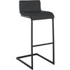 BARHOCKER Lederlook Dunkelgrau - Dunkelgrau/Schwarz, Textil/Metall (40/96/50cm) - CLP