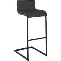BARHOCKER Lederlook Dunkelgrau - Dunkelgrau/Schwarz, Textil/Metall (40/96/50cm) - CLP